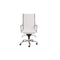 Chairs Modern Office Chair - 26.38" X 25.60" X 45.08" High Back Office Chair in White with Chromed Steel Base HomeRoots
