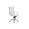 Chairs Modern Office Chair - 26.38" X 25.60" X 45.08" High Back Office Chair in White with Chromed Steel Base HomeRoots