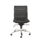 Chairs Modern Office Chair - 26.38" X 25.99" X 38.19" Low Back Office Chair without Armrests in Black with Chromed Steel Base HomeRoots