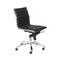 Chairs Modern Office Chair - 26.38" X 25.99" X 38.19" Low Back Office Chair without Armrests in Black with Chromed Steel Base HomeRoots