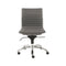 Chairs Modern Office Chair - 26.38" X 25.99" X 38.19" Low Back Office Chair without Armrests in Gray with Chromed Steel Base HomeRoots