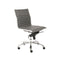 Chairs Modern Office Chair - 26.38" X 25.99" X 38.19" Low Back Office Chair without Armrests in Gray with Chromed Steel Base HomeRoots