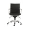 Chairs Modern Office Chair - 27.01" X 25.04" X 38" Low Back Office Chair in Black with Chromed Steel Base HomeRoots