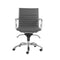 Chairs Modern Office Chair - 27.01" X 25.04" X 38" Low Back Office Chair in Gray with Chromed Steel Base HomeRoots
