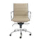 Chairs Modern Office Chair - 27.01" X 25.04" X 38" Low Back Office Chair in Taupe with Chromed Steel Base HomeRoots