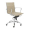 Chairs Modern Office Chair - 27.01" X 25.04" X 38" Low Back Office Chair in Taupe with Chromed Steel Base HomeRoots