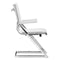 Chairs Office Chair - 19" X 22" X 35" 2 Pcs White Leatherette Conference Chair HomeRoots