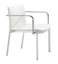 Chairs Office Chair - 24" x 22" x 28" White, Leatherette, Chromed Steel, Conference Chair - Set of 2 HomeRoots