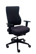 Chairs Office Chair 26.5" x 23" x 36.69" Black Seat Fabric Chair 2453 HomeRoots