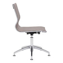 Chairs Office Chair - 26" X 26" X 36" Taupe Leatherette Conference Chair HomeRoots