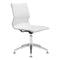 Chairs Office Chair - 26" X 26" X 36" White Leatherette Conference Chair HomeRoots