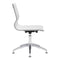 Chairs Office Chair - 26" X 26" X 36" White Leatherette Conference Chair HomeRoots