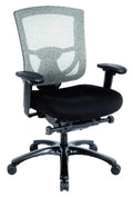 Chairs Office Chair - 27.2" x 25.6" x 39.8" Black Mesh / Fabric Chair HomeRoots