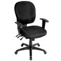 Chairs Office Desk Chair - 26" x 25" x 37" Black Fabric Chair HomeRoots