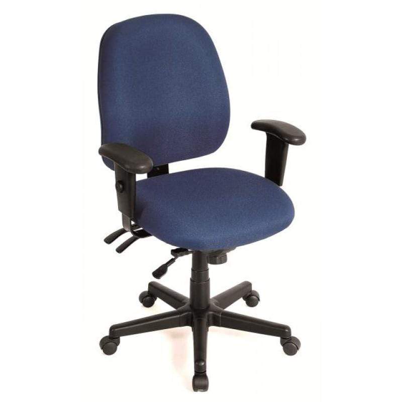 Chairs Office Desk Chair - 29.5" x 26" x 37" Navy Tilt Tension Control Fabric Chair HomeRoots