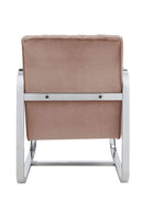 Chairs Pink Accent Chair - 24" X 31" X 34" Pink Accent Chair HomeRoots