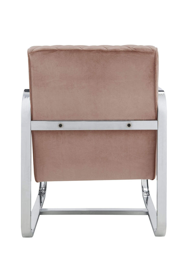 Chairs Pink Accent Chair - 24" X 31" X 34" Pink Accent Chair HomeRoots