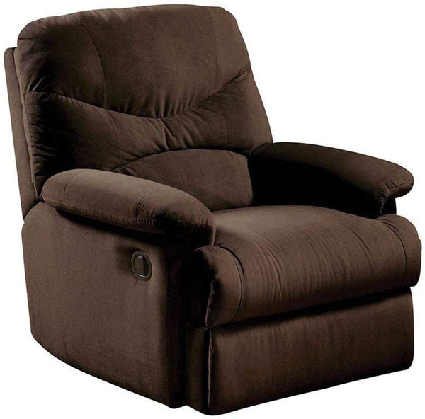 Chairs Recliner Chair - 34'.65" X 35'.04" X 39'.76" Chocolate Upholstered Motion Recliner HomeRoots