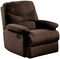Chairs Recliner Chair - 34'.65" X 35'.04" X 39'.76" Chocolate Upholstered Motion Recliner HomeRoots
