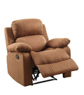 Chairs Recliner Chair - 36" X 36" X 41" Chocolate Microfiber Recliner HomeRoots