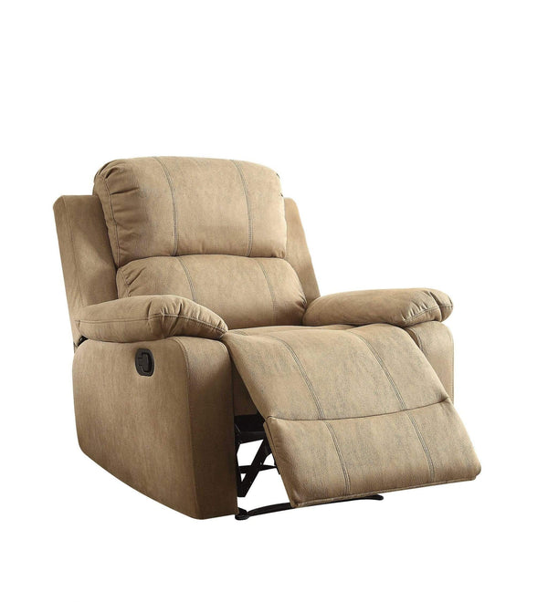 Chairs Recliner Chair - 38" X 38" X 39" Brown Polished Microfiber Fabric Recliner HomeRoots