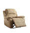Chairs Recliner Chair - 38" X 38" X 39" Brown Polished Microfiber Fabric Recliner HomeRoots