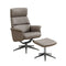 Chairs Recliner Chair - 44" x 46" x 57'.5" Taupe, Foam, Metal, Polyester - Swivel Adjustable Headrest Reclining Chair HomeRoots