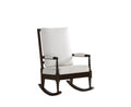 Chairs Rocking Chair - 25" X 33" X 41" Cream Fabric Walnut Wood Upholstered (Seat) Rocking Chair HomeRoots