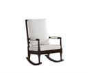 Chairs Rocking Chair - 25" X 33" X 41" Cream Fabric Walnut Wood Upholstered (Seat) Rocking Chair HomeRoots