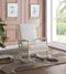 Chairs Rocking Chair - 25" X 33" X 41" Cream Fabric White Wood Upholstered (Seat) Rocking Chair HomeRoots
