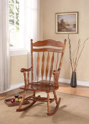 Chairs Rocking Chair - 25" X 33" X 48" Dark Walnut Rubber Wood Rocking Chair HomeRoots