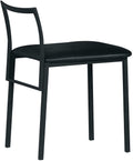 Chairs Sitting Chair - 17" X 19" X 26" Black Simple Upholstered Chair HomeRoots