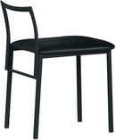 Chairs Sitting Chair - 17" X 19" X 26" Black Simple Upholstered Chair HomeRoots