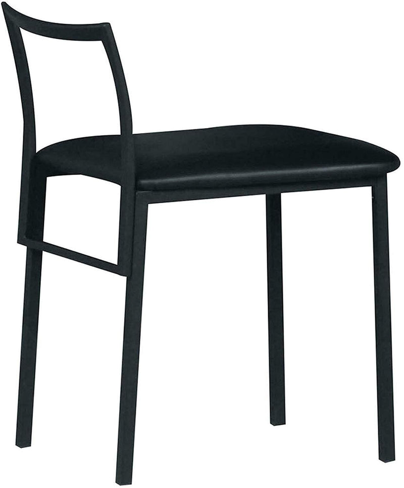 Chairs Sitting Chair - 17" X 19" X 26" Black Simple Upholstered Chair HomeRoots