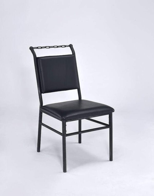Chairs Sitting Chair - 20' X 19" X 41" Black Chain Design Chair HomeRoots