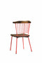 Chairs Sitting Chair - 21" X 19" X 32" Red Brown Oak Wood Metal Side Chair (Set-2) HomeRoots