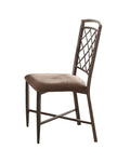 Chairs Sitting Chair - 23" X 18" X 38" 2pc Fabric And Antique Side Chair HomeRoots