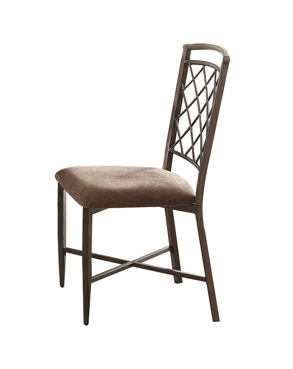 Chairs Sitting Chair - 23" X 18" X 38" 2pc Fabric And Antique Side Chair HomeRoots