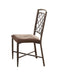 Chairs Sitting Chair - 23" X 18" X 38" 2pc Fabric And Antique Side Chair HomeRoots