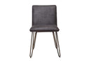 Chairs Sitting Chair - 24" X 20" X 33" Grey Foam Metal Fabric Plywood Chair HomeRoots