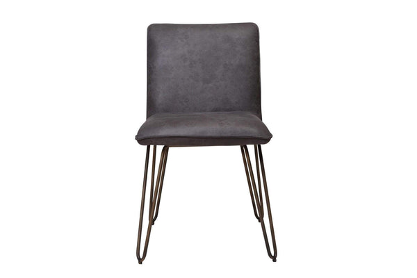 Chairs Sitting Chair - 24" X 20" X 33" Grey Foam Metal Fabric Plywood Chair HomeRoots