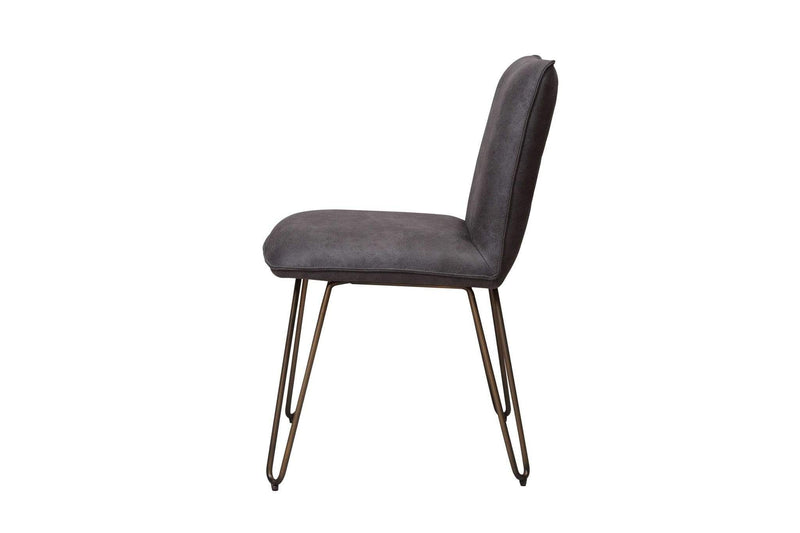 Chairs Sitting Chair - 24" X 20" X 33" Grey Foam Metal Fabric Plywood Chair HomeRoots