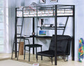 Chairs Sitting Chair - 75" X 28" X 11" Silver And Black Metal Tube Futon Adjustable Chair HomeRoots