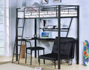 Chairs Sitting Chair - 75" X 28" X 11" Silver And Black Metal Tube Futon Adjustable Chair HomeRoots