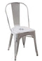 Chairs Sitting Chair - Four 33" Vintage White Metal Side Chairs HomeRoots