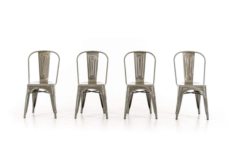 Chairs Sitting Chair - Two 33" Steel Side Chairs HomeRoots