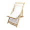 Chairs Sling Chair - 27" X 53" X 30" Natural/White Bamboo Folding Sling Chairs HomeRoots