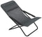 Chairs Sling Chair - Folding Sling Chair - Black Steel Frame - Obsidian Fabric HomeRoots