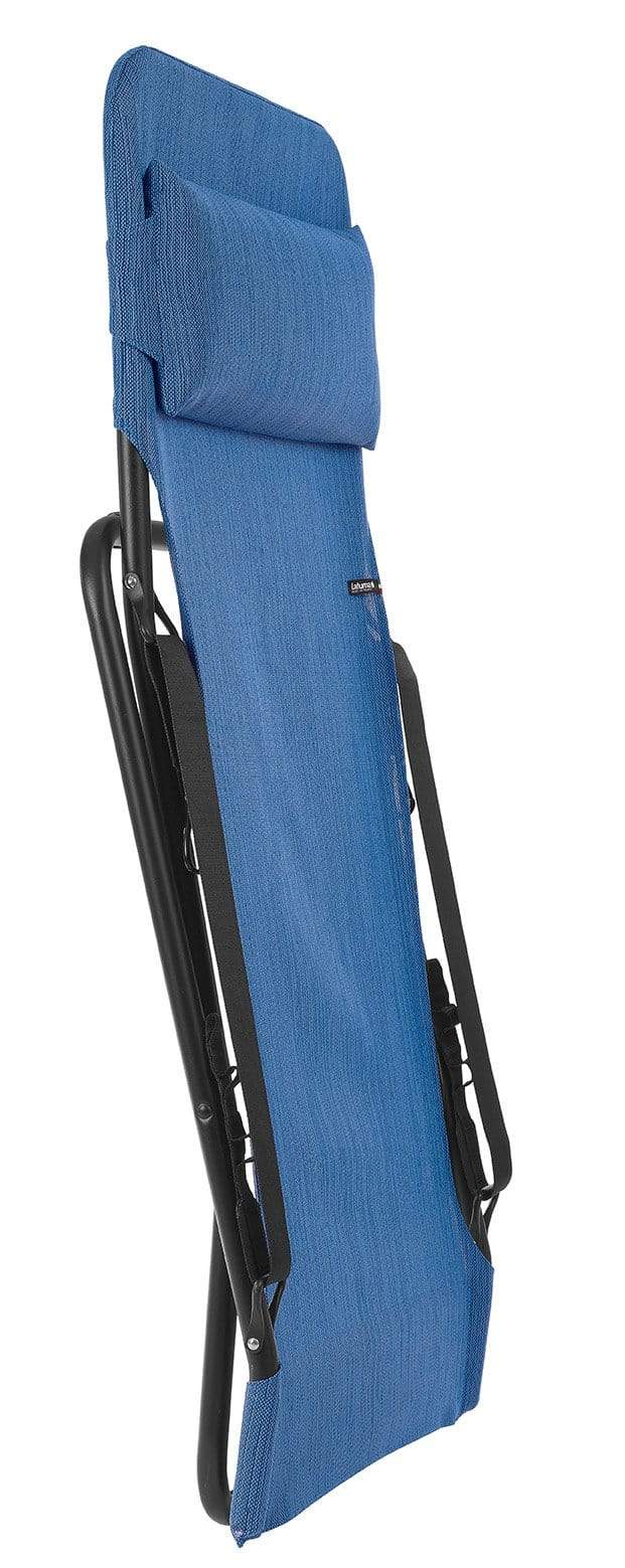 Chairs Sling Chair - Folding Sling Chair - Black Steel Frame - Outremer Fabric HomeRoots