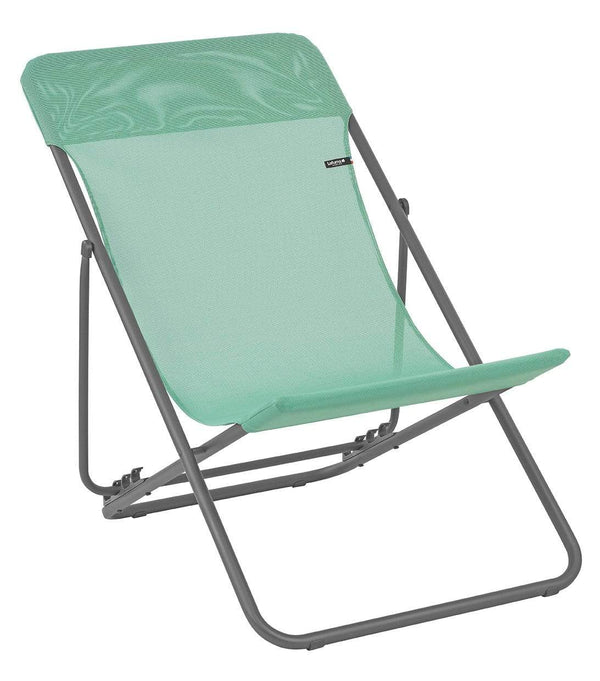 Chairs Sling Chair - Folding Sling Chair - Set of 2 - Basalt Steel Frame - Menthol Fabric HomeRoots